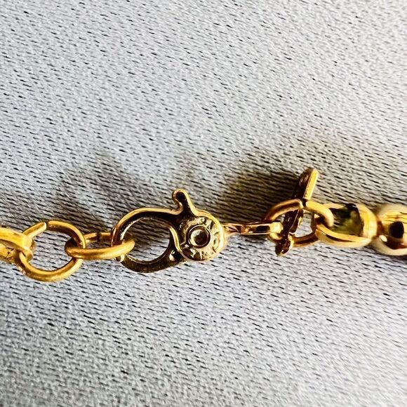 Vintage Monet Necklace White Gold Beaded Beads Strand ￼￼ 28” Gold Clasp 4507 - Picture 12 of 14